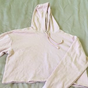 Divided Pink Cropped Hoodie